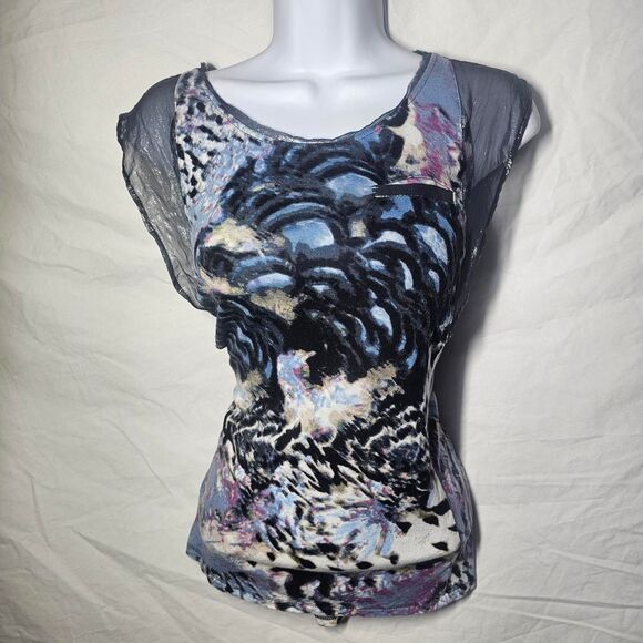 Y2K butterfly fairy patterned Vera Wang top - Picture 1 of 4